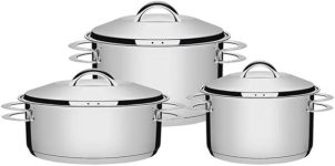Jogo de Panelas com Fundo Triplo, Tramontina, Solar 65510740, Inox