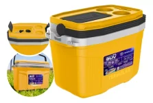 Caixa Termica Suv Cooler Com Alça 20 Litros Praia Pesca Camping Cor Amarelo E Preto Termolar